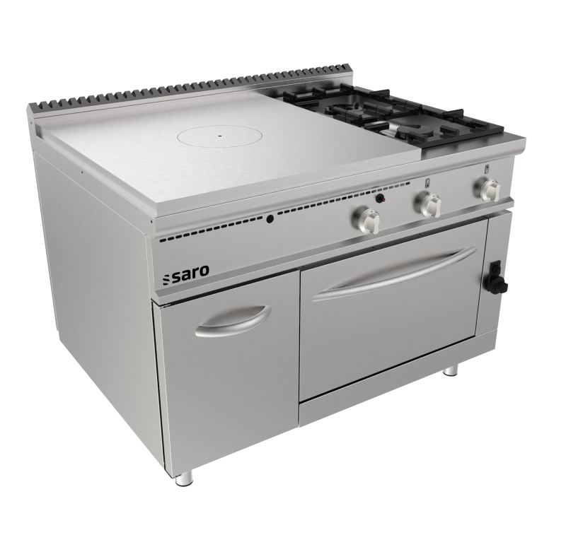 SARO Doorkookplaat fornuis gasoven + 2 branders + deur LQ - model LQ / TPG6LO SARO Doorkookplaat fornuis gasoven + 2 branders + deur LQ - model LQ / TPG6LO